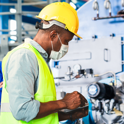 Yellow Protection Hat and Neon Yellow Reflective Vest