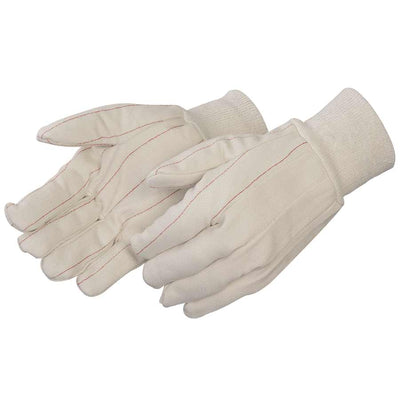 Gants en toile de coton épais avec poignet tricoté | 18 oz