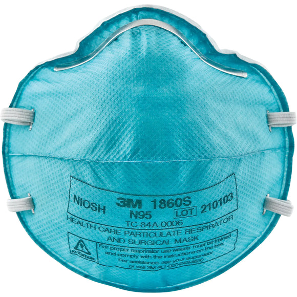 Masque chirurgical et respirateur à particules pour soins de santé 3M™, série 1860 | N95