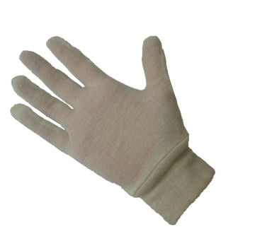 Cotton Inspecters gloves with knit wrist for Women
