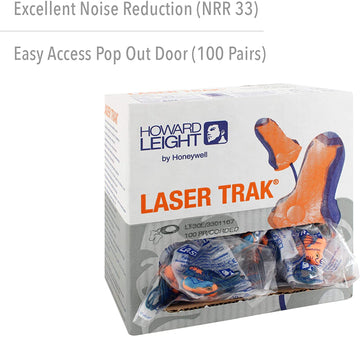 Laser-Trak® T-Shape Metal Detectable Corded Earplugs