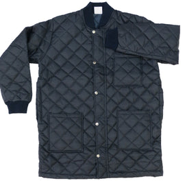 Veste 3/4 de travail en polyester « anti-froid » avec doublure d’isolation thermique, fermeture à glissière et fermeture par boutons-pression