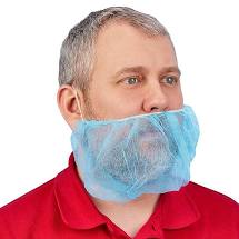 Polypropylene Blue Bouffant Beard Covers | Case of 1,000