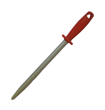 Fischer Knife Sharpener with Orange Handle, Round Extra Fine 12" Blade