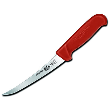 Couteau a désosser courbé avec lame semi-rigide et poignet Fibrox Pro Rouge 15 cm