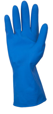 The Safety Zone Flock lined Latex Dishwashing Glove BLUE