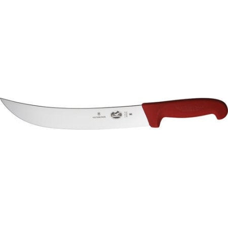 Curved 10" Blade Cimeter Knife with Red Handle