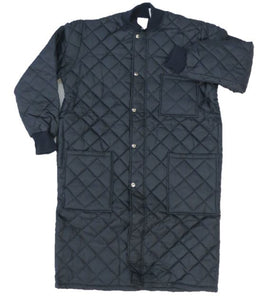 Veste longue en polyester pour le congélateur | Doublure thermique, fermeture éclair et boutons-pression | -20 °C