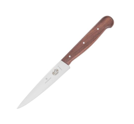 Couteau à viande avec bord droit avec poignée en bois 12 cm