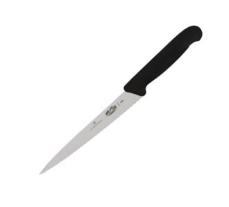 Couteau de chef à lame de 19 cm au tranchant dentelé et manche en Fibrox®