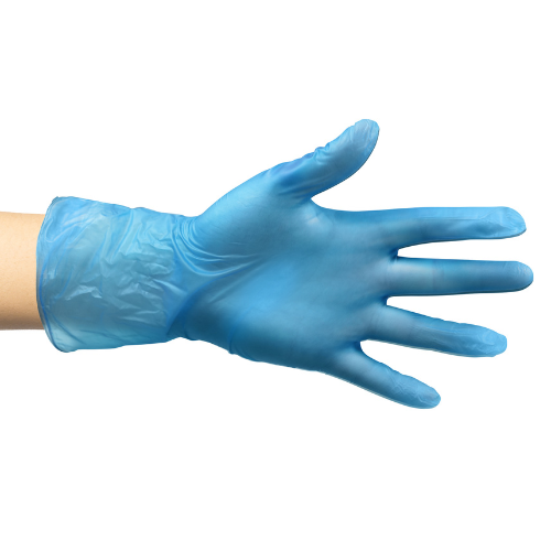 Lightly Powdered Blue Vinyl Disposable Gloves Best Price in USA or Canada 