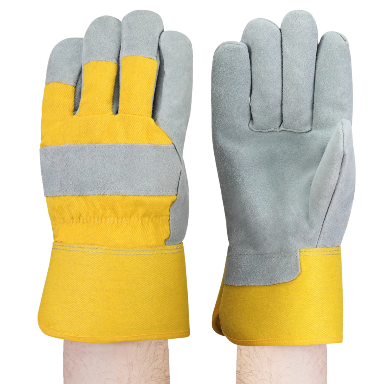 cow split leather work gloves durable