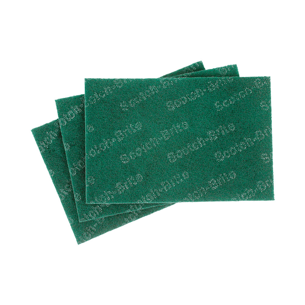 Tampon à récurer vert pour travaux moyens 3M™ Scotch-Brite™ n° 97 | 6" x 9" | Paquet de 10