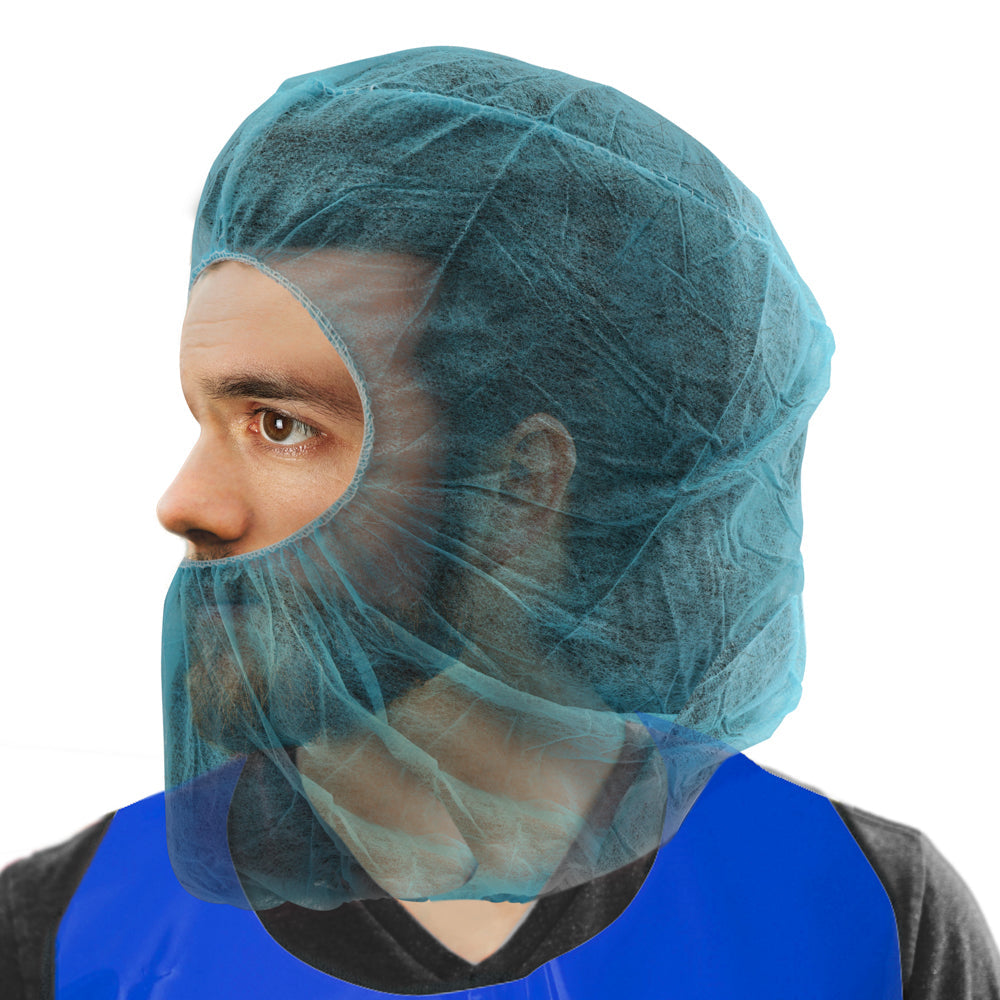 Disposable Hair & Beard Cover Hood | Bag of 100 or Box of 1,000 - 0