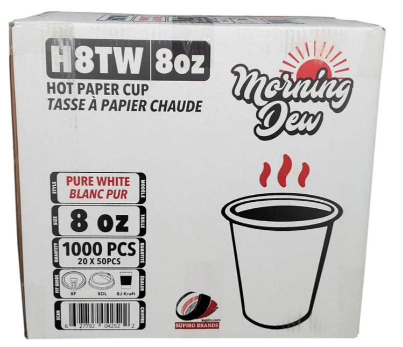 Disposable Hot Coffee and Drink Cups 8oz or 10oz