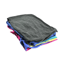 Cotton T-Shirt Rags – 25 lb Bag, Soft, Absorbent, Durable, Industrial and Commercial Use