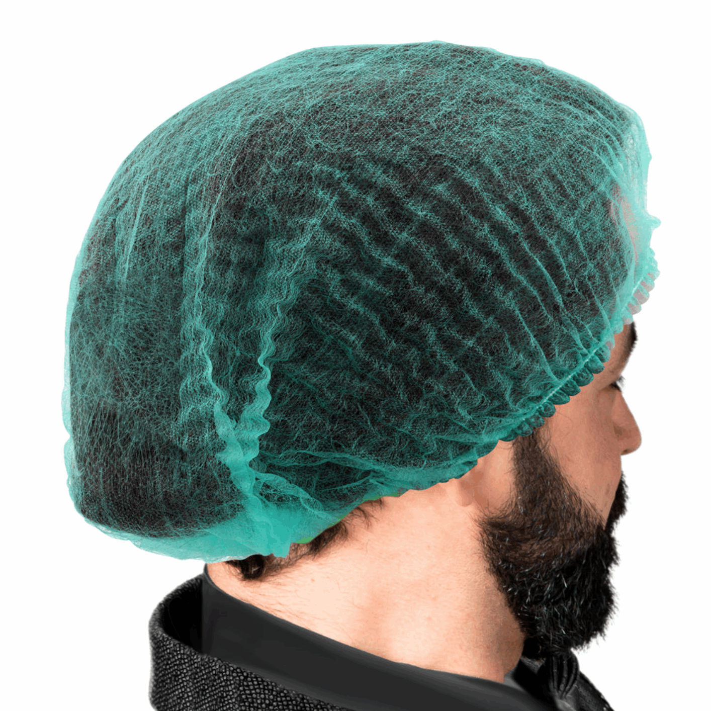 Green Pleated Bouffant Hairnet