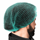 Green Pleated Bouffant Hairnet Pleated Bouffant Hair Nets – Multiple Sizes, Lightweight, Secure, Food Processing, and Medical Use