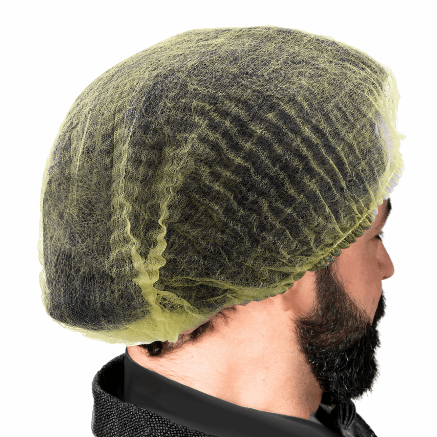 Yellow Pleated Bouffant Hairnet