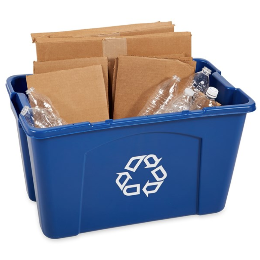 Conteneur de recyclage de 18 gallons - 0
