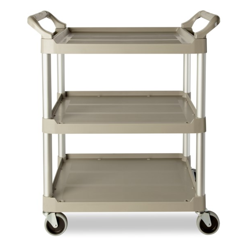 Chariot utilitaire Rubbermaid avec roulettes pivotantes