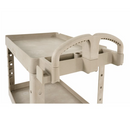 Brute Heavy Duty Ergonomic Handle Utility Cart with Lipped Shelf-2