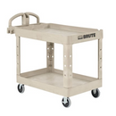 Brute Heavy Duty Ergonomic Handle Utility Cart with Lipped Shelf-1