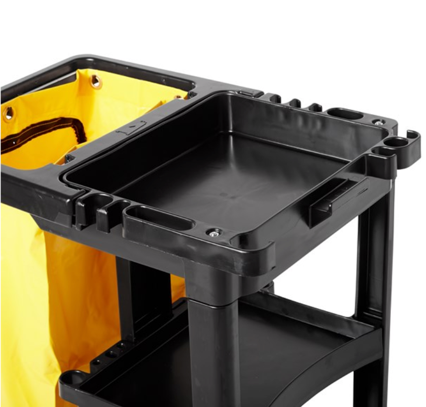 Chariot de concierge standard Rubbermaid® avec sac en vinyle à fermeture éclair