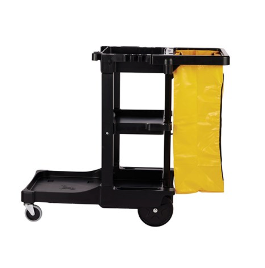 Chariot de concierge standard Rubbermaid® avec sac en vinyle à fermeture éclair