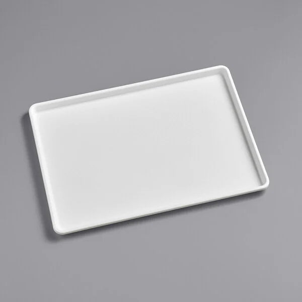 Plateaux alimentaires en plastique blanc | 18" x 26" x 3" - 0