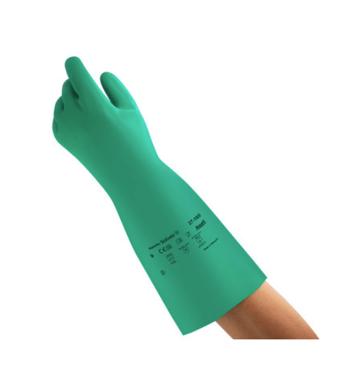 Chemical Resistant Ansell® Alphatec® Sol-Vex® Unlined Nitrile Gloves | 37-165 | 22 Mil