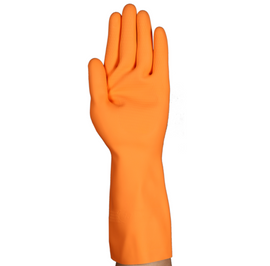 Orange Heavy Weight Latex Rubber Chlorinated Work Glove 29.5 mil 