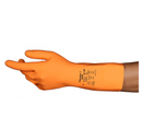 Thick Durable Orange Work Glove Latex Rubber 