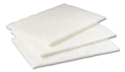 3M™ Scotch-Brite™ White Lightweight Scouring Cleaning Pad #98 | 6" x 9" | Pack of 20 - 0