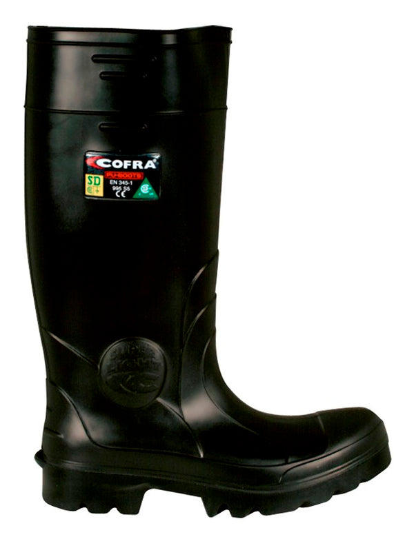 Black Tanker Waterproof Polyurethane Boots
