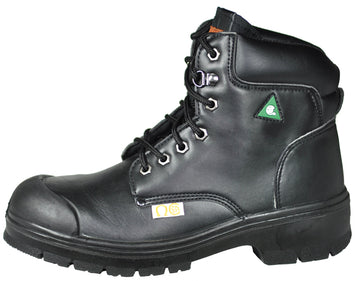 NAT'S Laced Black Work Boots 6"