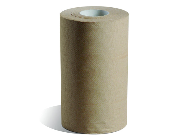 Brown Hand Paper Roll – Classic Kraft, 8"x205', Durable, Eco-Friendly, High-Traffic Use 
