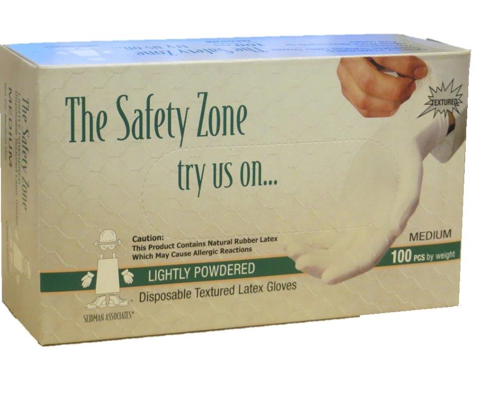 The Safety Zone Latex Powdered Disposable Gloves - 0