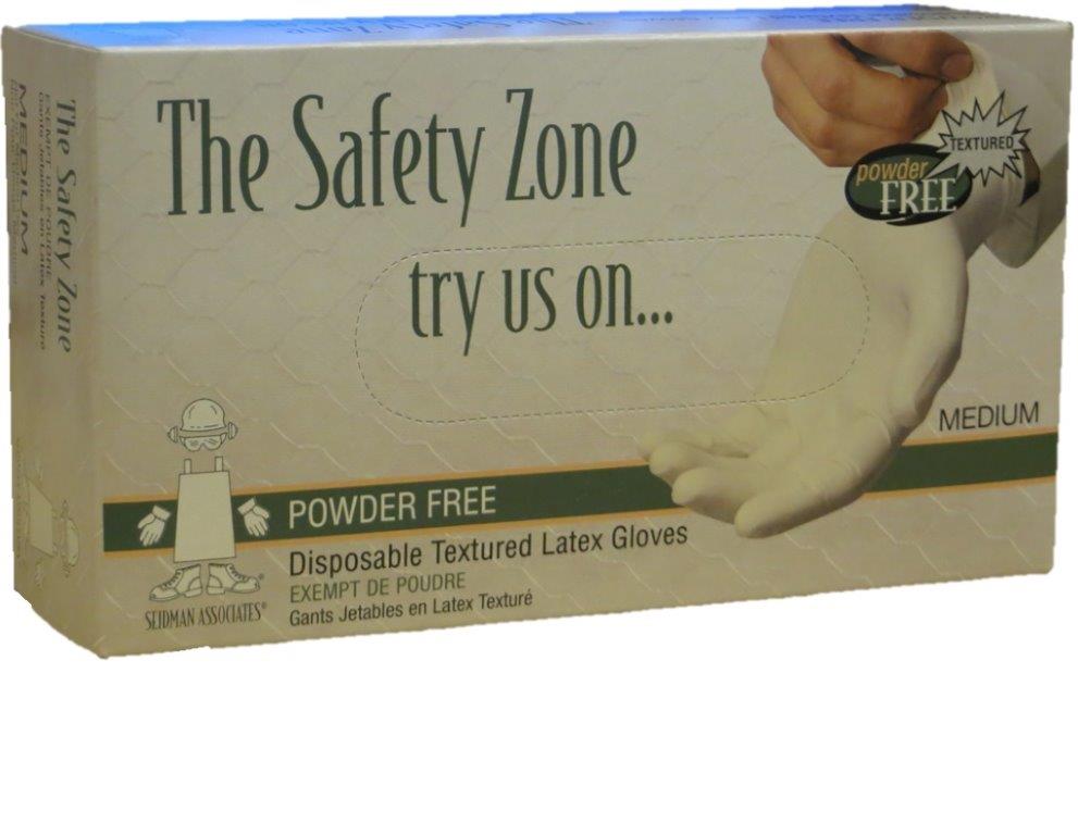 The Safety Zone Latex Powder Free Disposable Gloves, 1000/case - 0