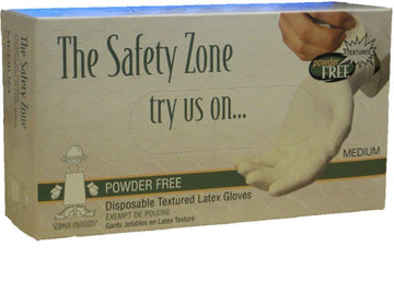 The Safety Zone Latex Powder Free Disposable Gloves, 1000/case