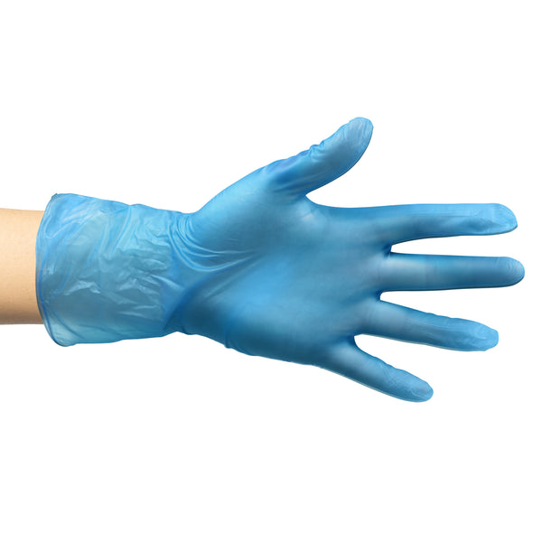 ProtecAll Vinyl Disposable Blue Gloves Lightly Powdered, 1000/Case