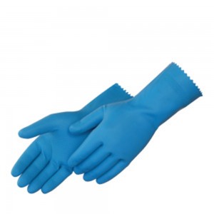 Latex Canner Dishwashing Gloves Blue Unlined Protecall