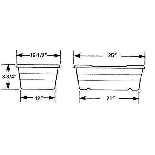 Food and Meat Plastic Storage Container | 15"x 26"x 8"