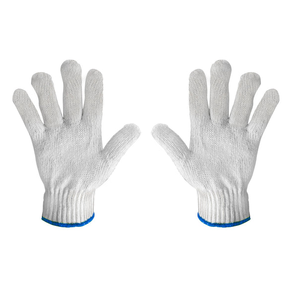 String Knit Gloves – Polyester-Cotton Blend, Durable, Lightweight, Industrial and General Use
