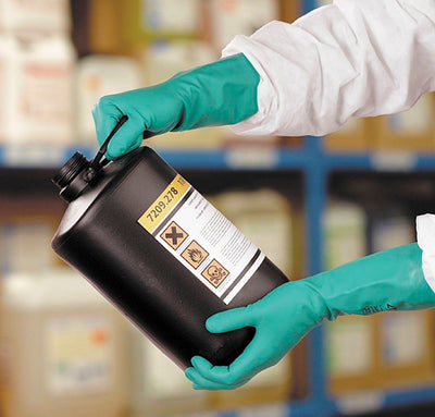 Sol-Vex® Nitrile Flocklined Gloves | 11 mil | Chemical Resistant - 0