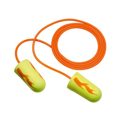 3M® E-A-Rsoft® Bouchons d'oreilles métalliques en PVC jaune et mousse isolés emballés individuellement - 0