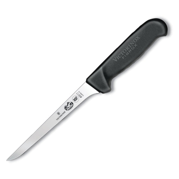 Couteau à désosser à lame rigide, droite et fine de 15 cm de longueur