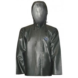 Veste de pluie verte en PVC