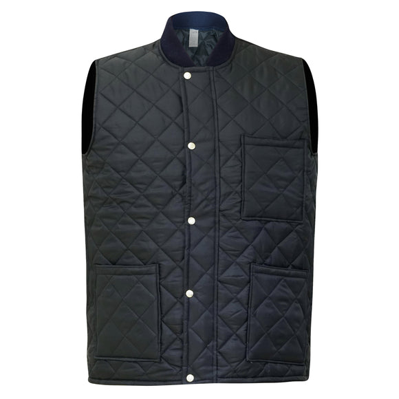 Sleeveless Freezer Vest – Quilted, Warm, Durable, Lightweight, Cold Storage and Industrial Use