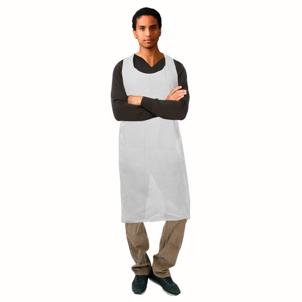 Disposable White Aprons 2.0 mil 46"